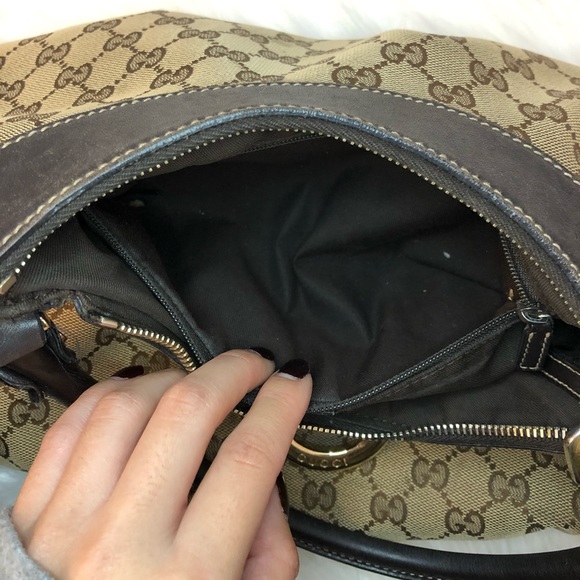 Vintage Gucci Monogram D Ring Hobo Bag - Picture 8 of 8